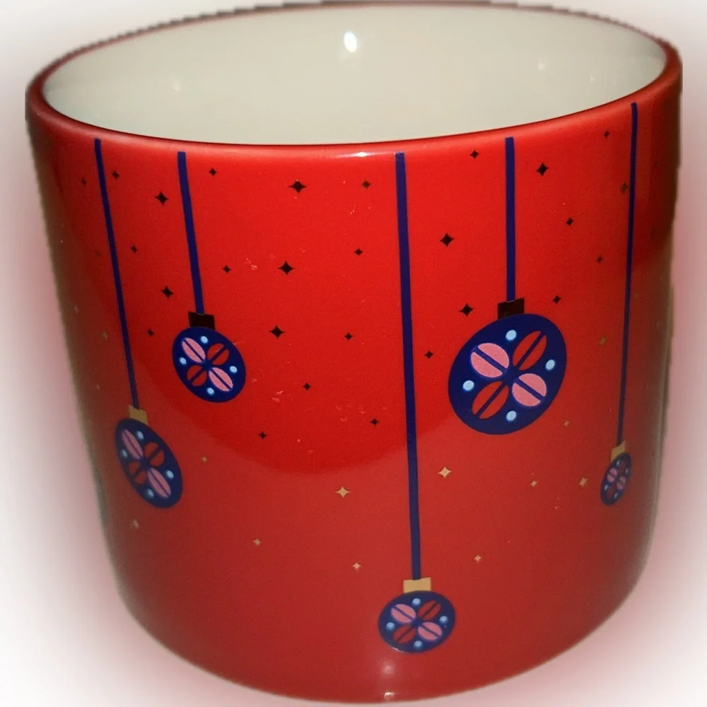 Caribou Coffee 2020 Red Ceramic Christmas Holiday Ornaments 12oz Mug Cup Handle